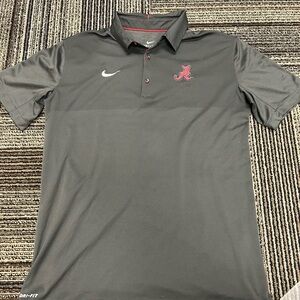 Nike Gray Polo Shirt with Alabama logo